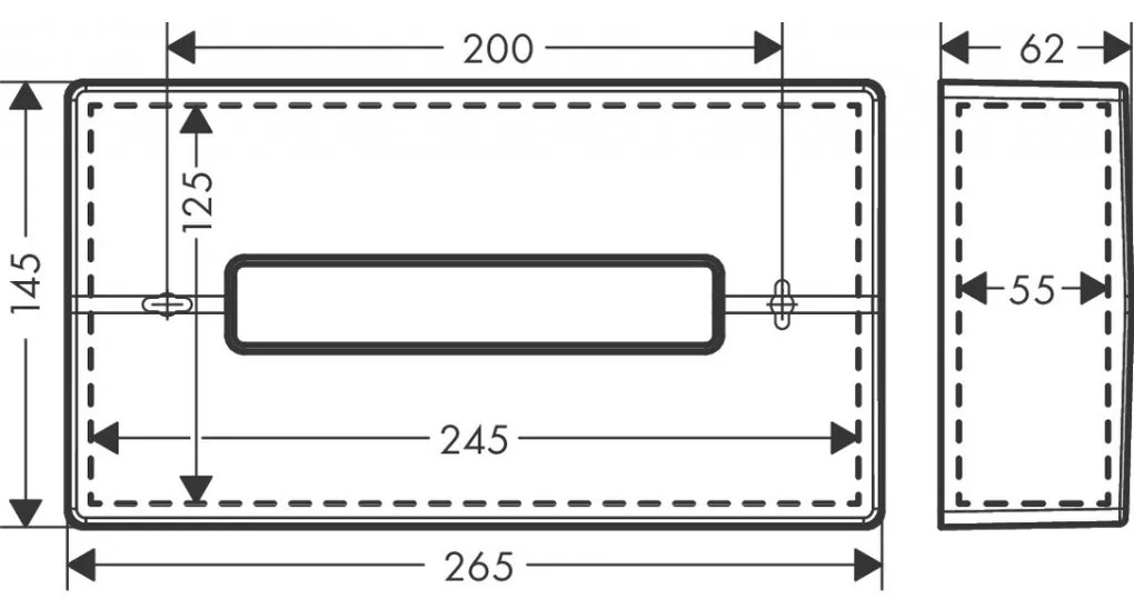 Hansgrohe AddStoris - Zásobník na kozmetické vreckovky, kartáčovaný čierny chróm 41774340