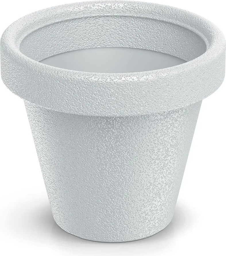 Plastový kvetináč ORIGINAL biely matný