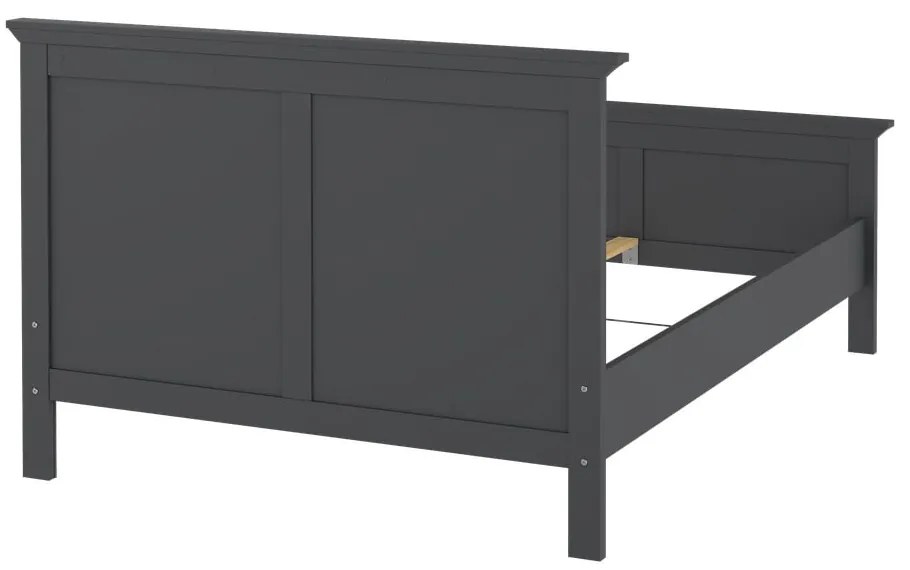 Sivá dvojlôžková posteľ 140x200 cm Paris – Tvilum