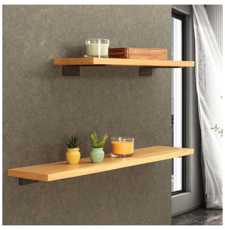 Polica na stenu s konzolou Lisa 75 cm DUB