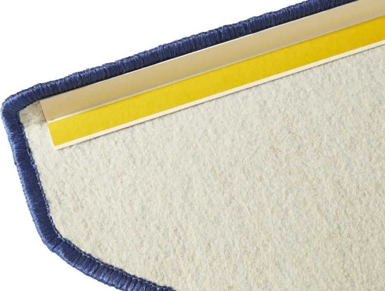 Hanse Home Sada 15ks nášľapov na schody: Fancy 103007 modré, samolepiaci - 23x65 polkruh (rozmer vrátane ohybu), sada 15 ks