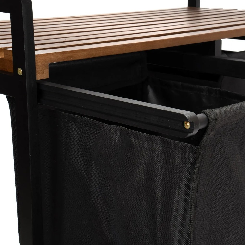 Bambusový kôš na bielizeň Hanoi čierno-hnedý