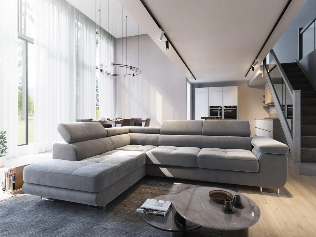 Rohová sedačka NOEL – rozkladacia, úložný priestor | Monolith 84