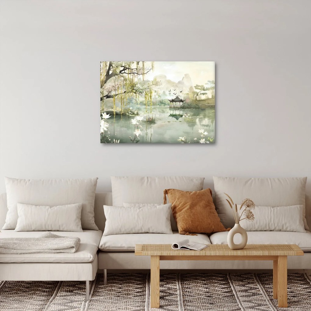 Obraz - Čínske jazero (70x50 cm)