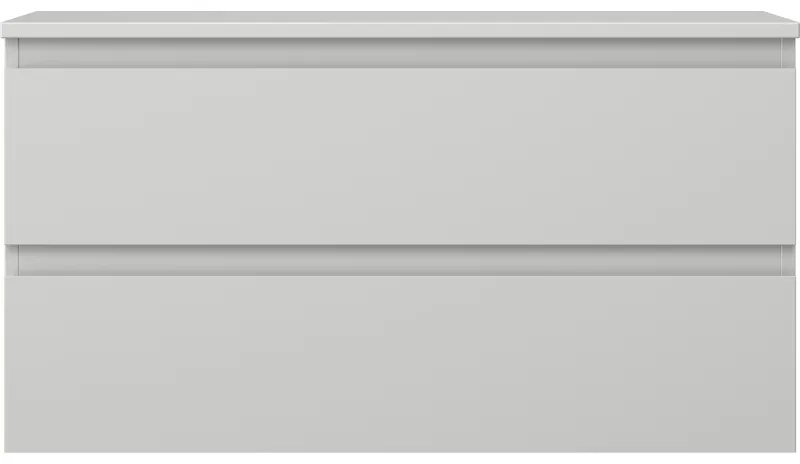 Mexen Orio, kúpeľňová skrinka 90 cm s hornou doskou, 2 zásuvky, sivá matná, 91A10-09047-2-BFFC62