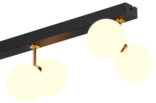 Jupiter 1920 - Prisadený luster LUNA 6xG9/40W/230V čierna/mosadz