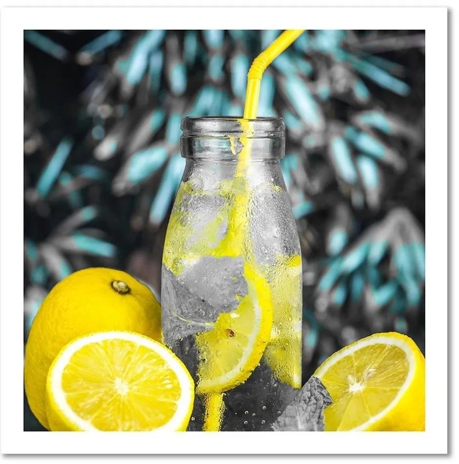 Obraz na plátně Citronový nápoj - 50x50 cm