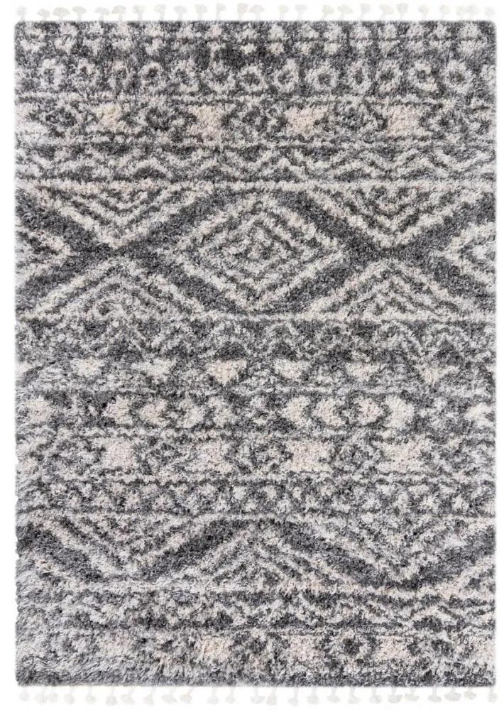 Kusový koberec shaggy Acama sivý 200x300cm