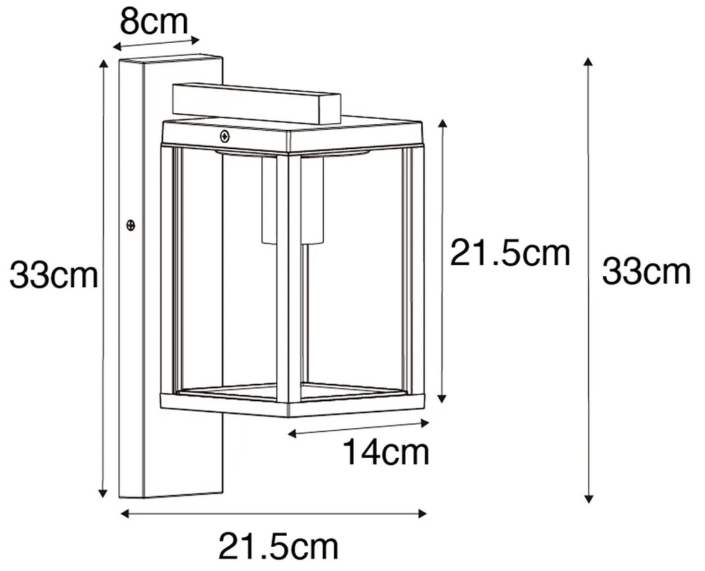 Inteligentné vonkajšie nástenné svietidlo hrdzavo hnedé IP44 vrátane WiFi ST64 - Charlois
