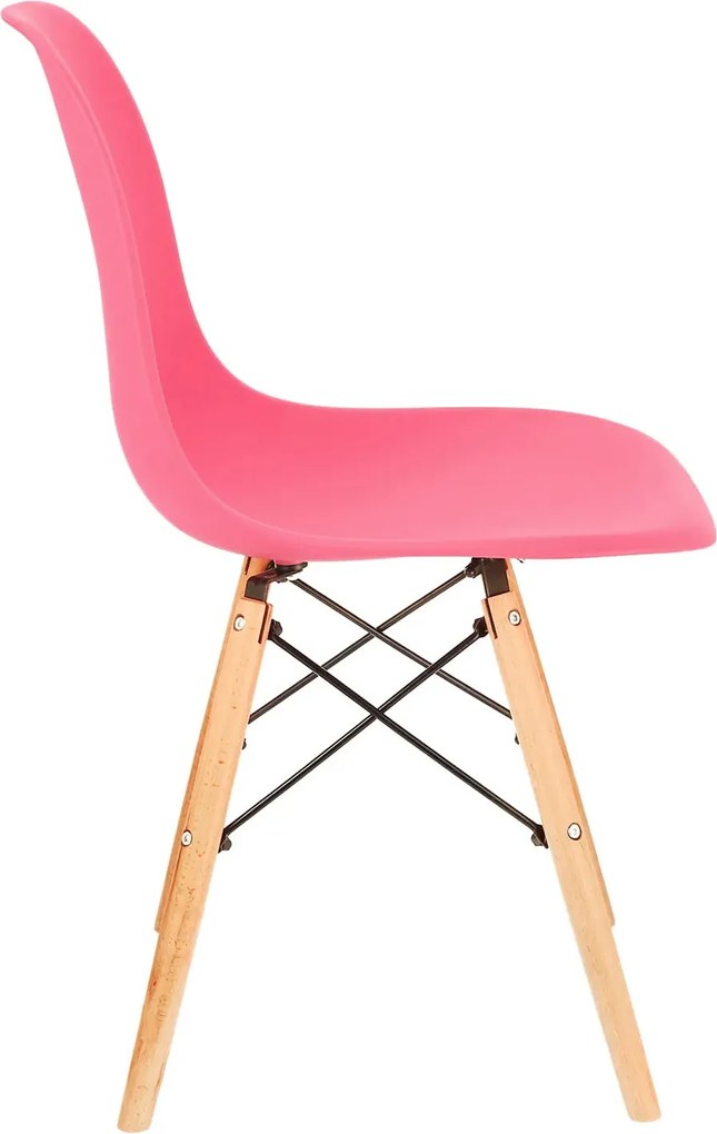 Dekorstudio Dizajnová jedálenská stolička v škandinávskom štýle - ružová