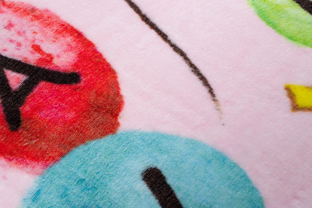 Koberec PLAY balóniky, písmená abeceda G3548-3, ružový