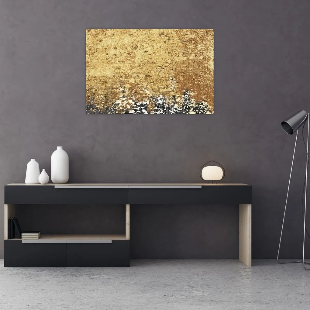 Obraz - Zlatá štruktúra N⁰3 (90x60 cm)
