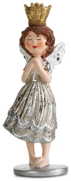 Vianočná dekorácia anjel FIG 81 B strieborná / zlatá