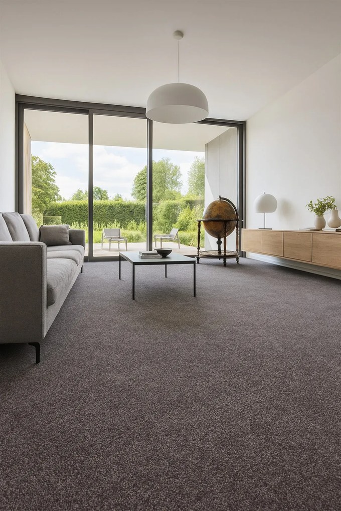 Condor Carpets, Koberec metráž Sicily 176, na mieru, šíře 5m, šedá, filc, obývacia izba