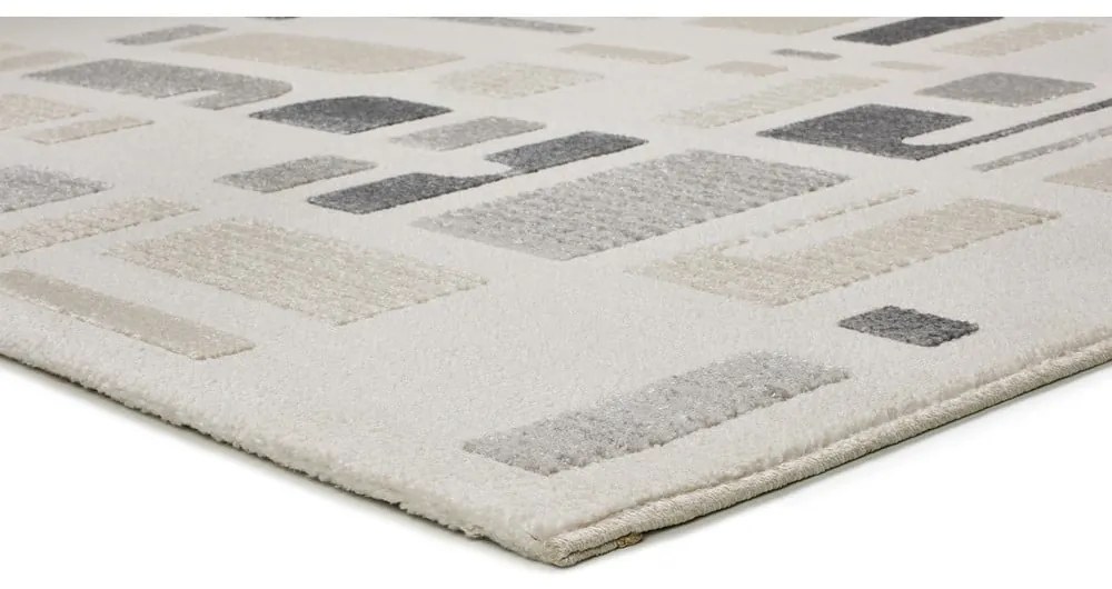 Koberec vo svetlosivej a slonovinovej farbe 200x290 cm Flora – Universal