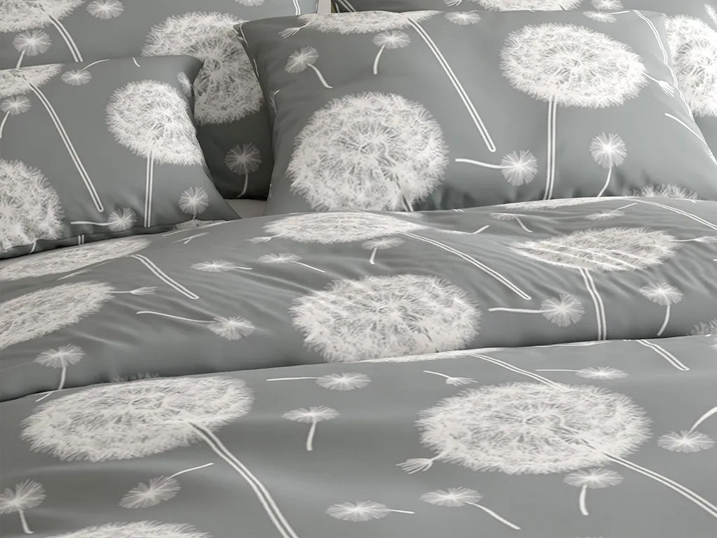 Bavlnené obliečky DANDELION BLEND sivé Rozmer obliečky: 70 x 90 cm | 140 x 220 cm
