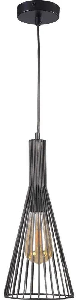 Luster na lanku TIANA 1xE27/20W/230V pr. 15,5 cm čierna