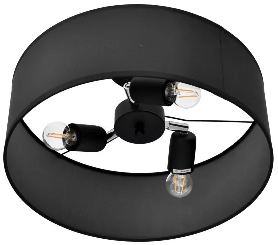 Luster na tyči ALBA 3xE27/15W/230V čierna