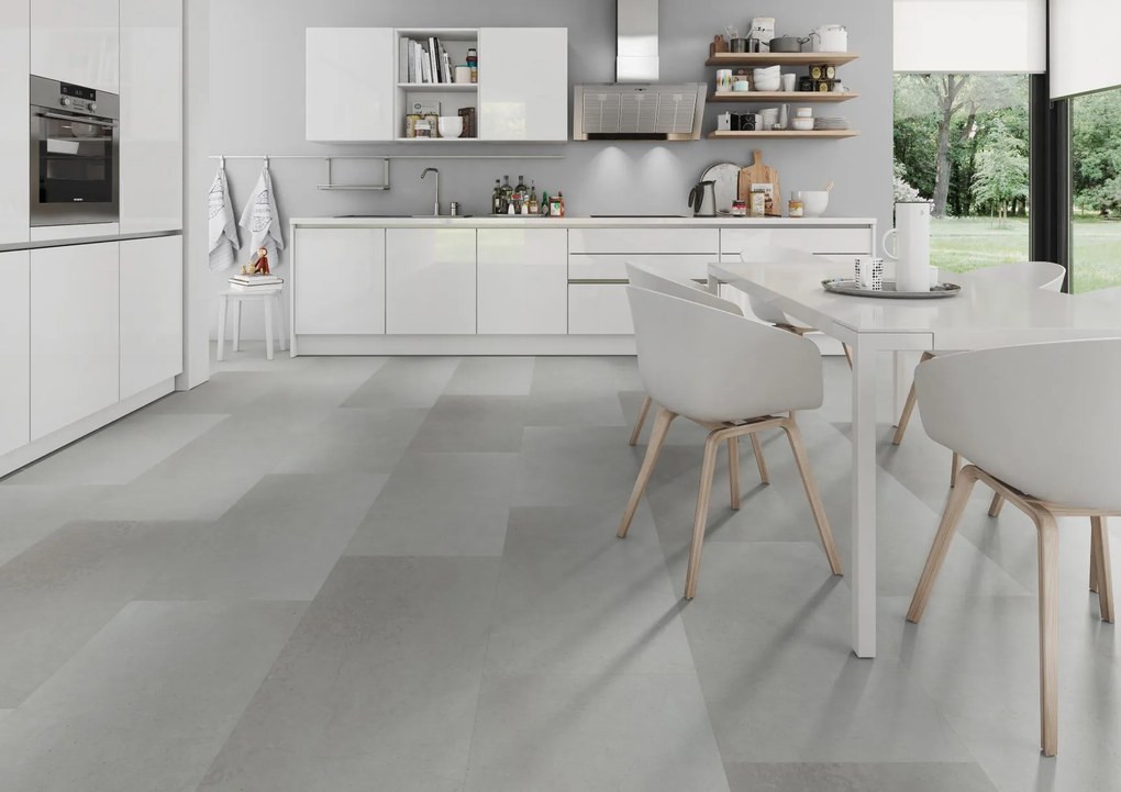 Vinylová podlaha lepená ECO 55 072 Urban Light Grey, 914,4 x 457,2 mm, Oneflor