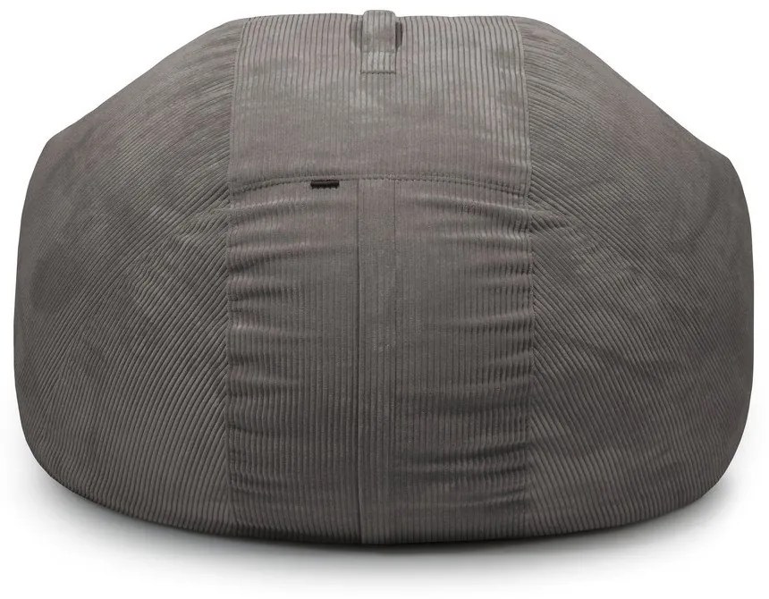 Tmavohnedý menčestrový sedací vak Roll 190 – SLOWDOWN