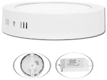 ECOLITE Stropné bodové LED svietidlo LADA 2, 17,5 cm, IP20, 12W, 4100K, 960lm, biele