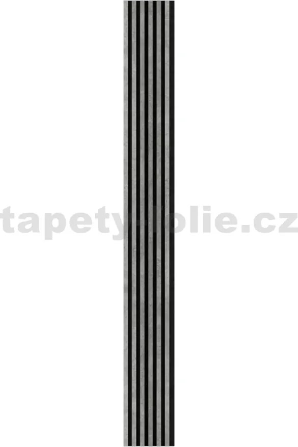Akustické dekoračné panely SLIM, loft 3D lamely na filcovom podklade, rozmer 270 x 30 cm, IMPOL TRADE