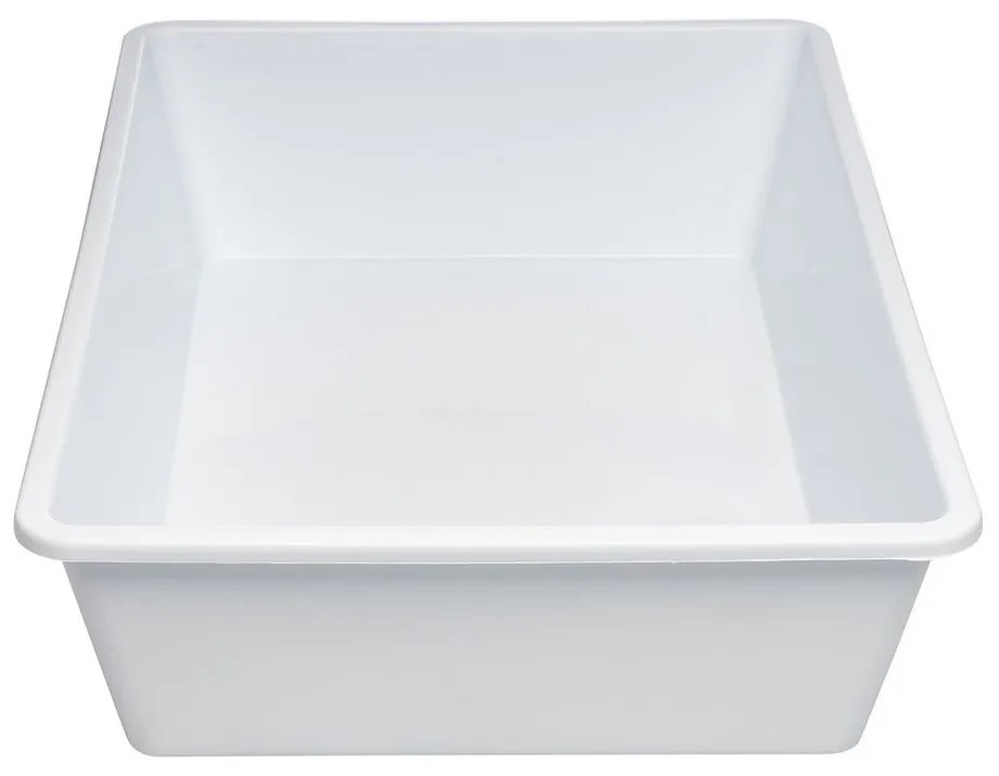 Organizér, úložný box do hlbokých skríň a špajzí, TRAY - 50 x 34 x 12 cm, biela