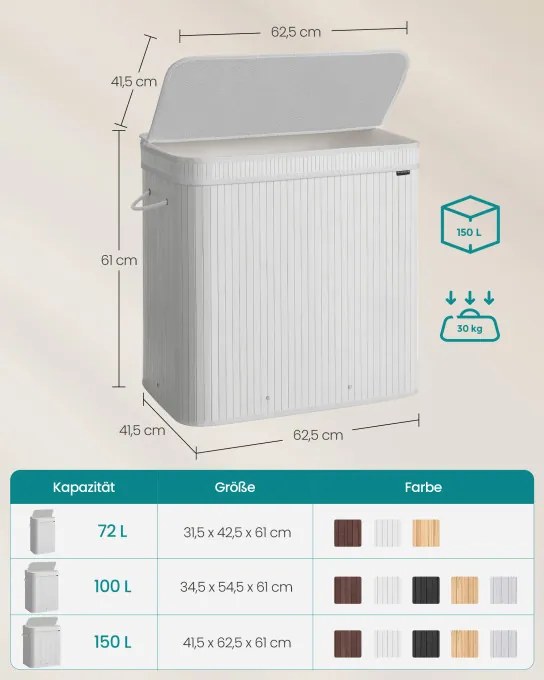 Kôš na bielizeň 150L LCB062W01