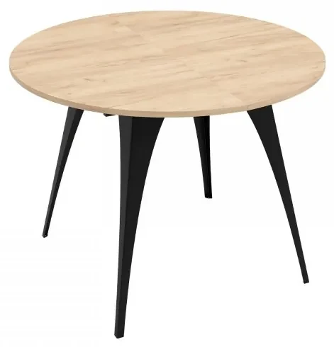 Rozkladací jedálenský stôl Izzurto 100, Farba: čierna/dub craft zlatý
