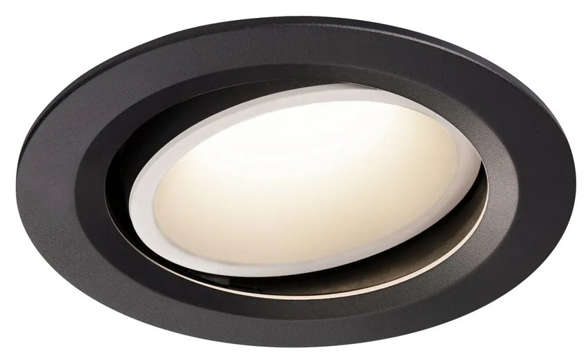 Stropné svietidlo SLV NUMINOS® MOVE DL L vnitřní LED zápustné stropné svietidlo čierna/biela 3000 K 20° otočné a výkyvné 1003674