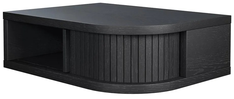 Čierny nočný stolík v dekore duba Farsta - Woodman