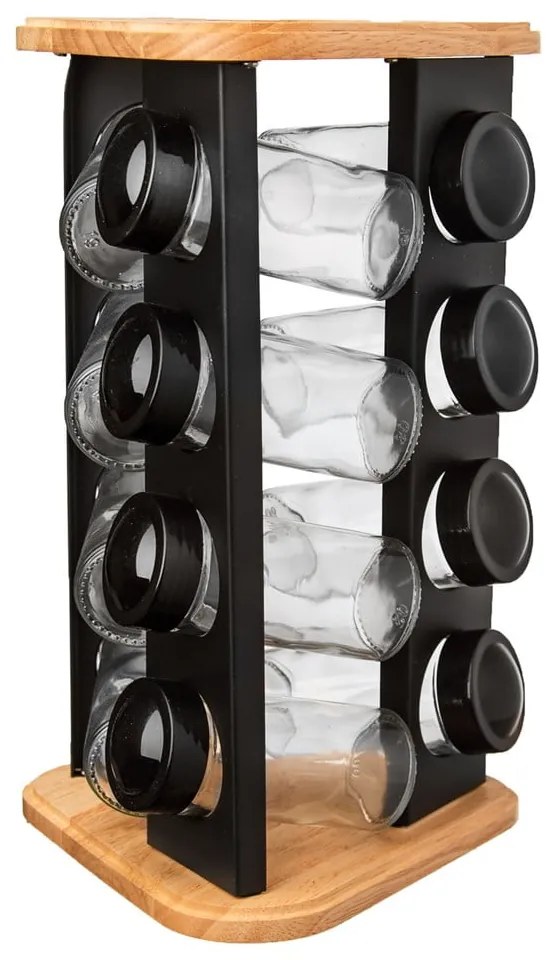 Súprava koreničiek 12 ks so stojanom Black – Orion
