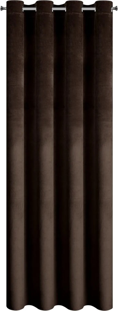 ZATEMŇOVACÍ ZÁVES NA KRÚŽKOCH MELANIE 140X250 CM TMAVOHNEDÁ
