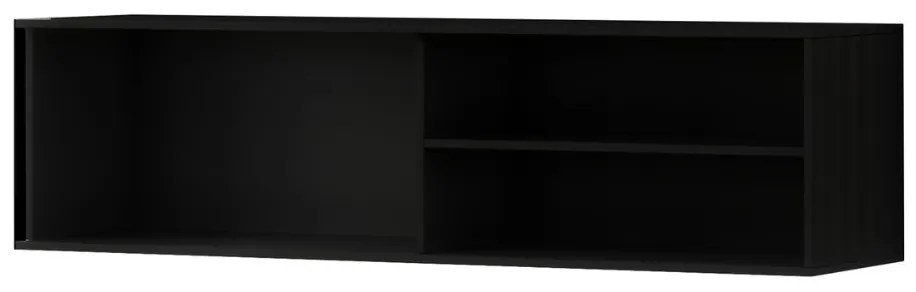 Závesný TV stolík MEORATI 120x40 cm, čierna/dub artisan