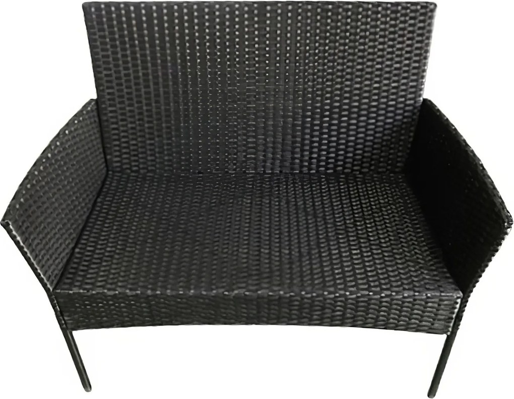 Záhradná zostava 2+1+1 THASOS, čierna