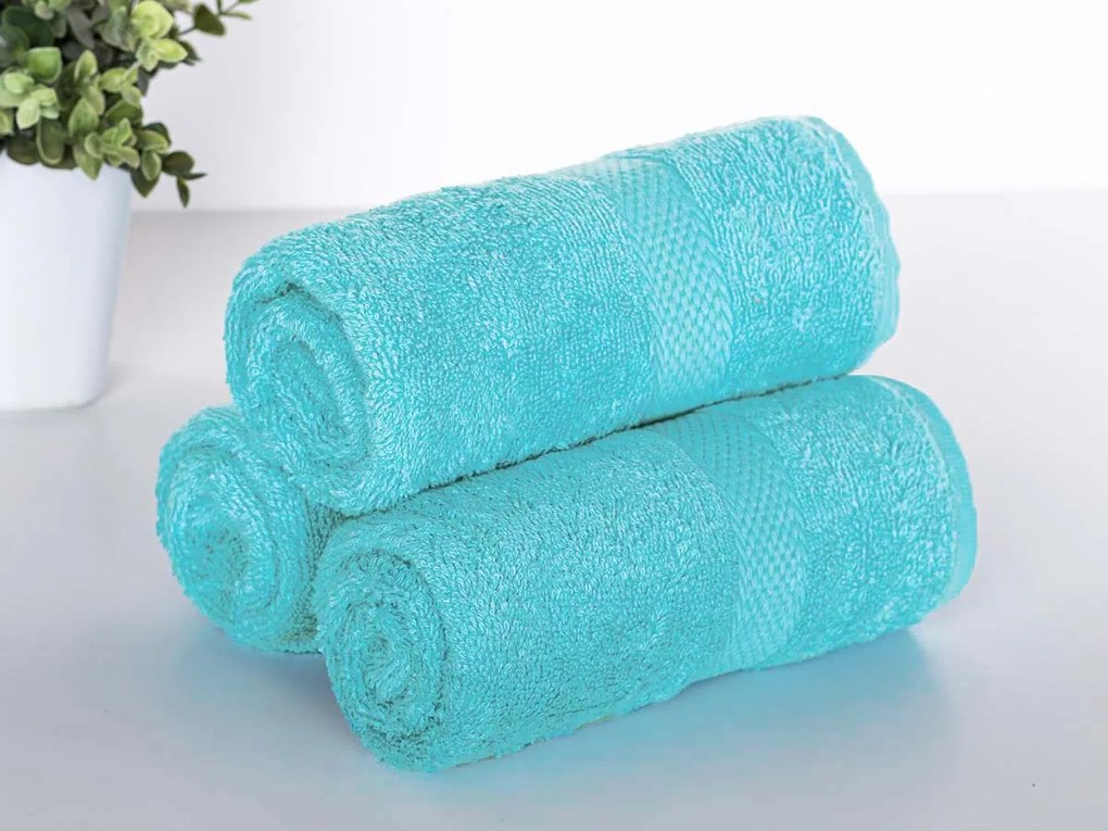 XPOSE® Froté uterák VERONA 3 ks - azúrový 30x50 cm