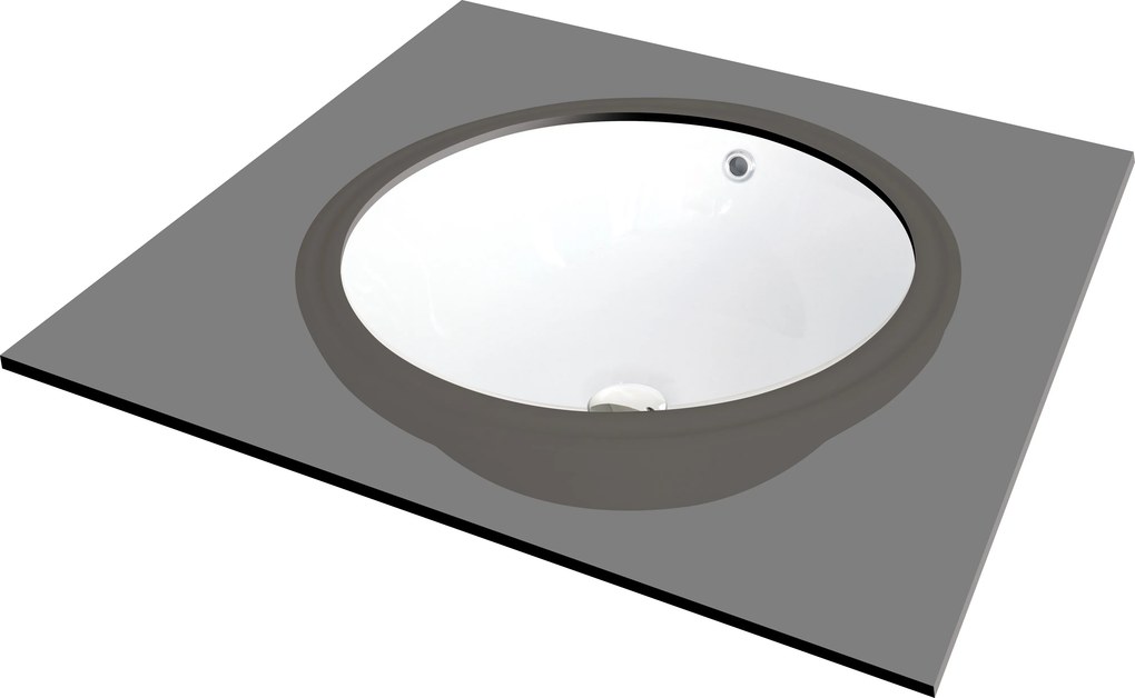 Deante Umývadlo pod dosku Alpinia ø38 cm - CGA 6U3U, keramika