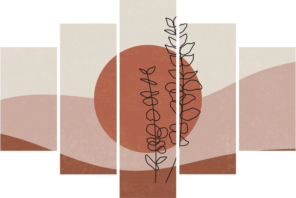 Obraz - Boho listy N⁰1 (150x105 cm)