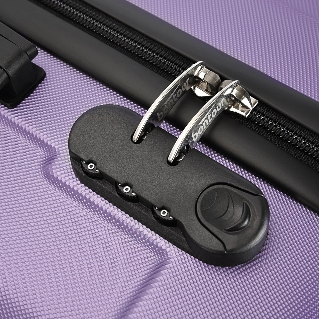 Stredný kufor so 4 kolieskami 65x44,5x27 cm, veľkosť M, ružovo fialová farba