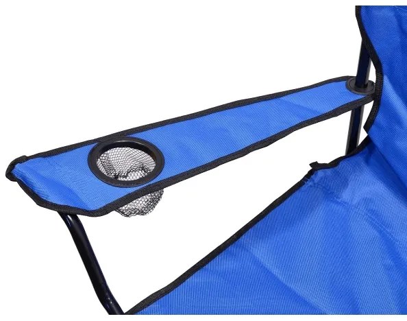 Skladacia kempingová stolička modrá