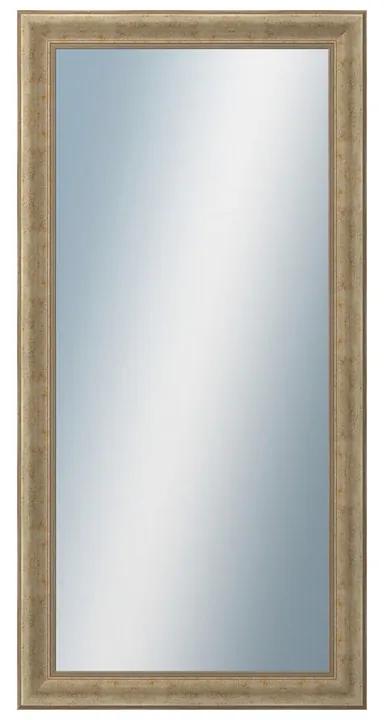 DANTIK - Zrkadlo v rámu, rozmer s rámom 50x100 cm z lišty KŘÍDLO malé zlaté patina (2774)
