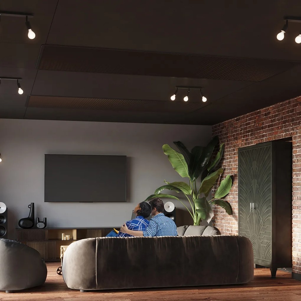 Bodové svietidlo Fornes 2, čierne telo svietidla, (možnosť polohovania)