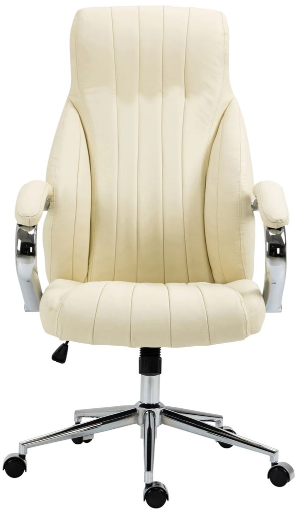 Kancelárska stolička Wigan - koža - Krémová