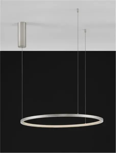 LED luster Tarquin 60 Strieborná
