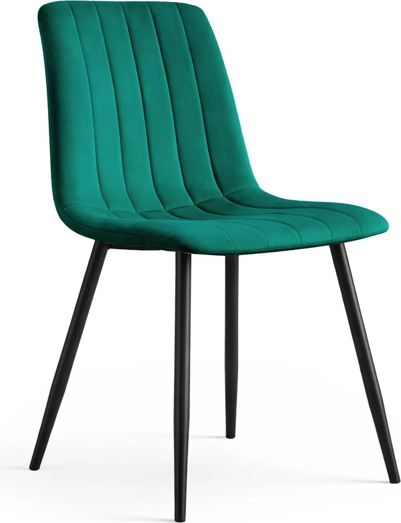 Čalouněná jídelní židle Livo lahvově zelená