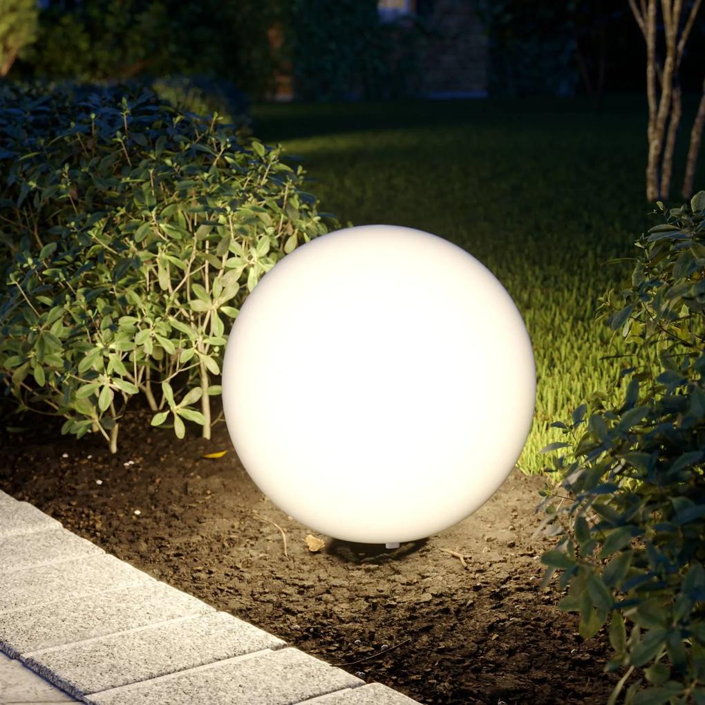 Prios Senadin svetelná guľa, biela, IP54, 40 cm