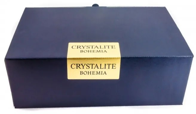 BOHEMIA QUADRO ZLATO-PLATINOVÝ POHÁR NA WHISKY 340ML SADA 6 KS