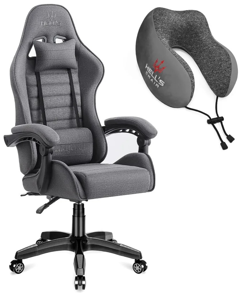 Herná stolička HC-1003 sivá látková