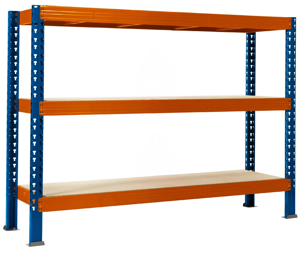Trestles Nekonečný priemyselný regál 1600x2000x800, 3 police Farba: červená a čierna