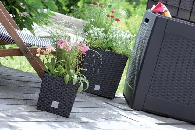 Kvetináč Rato Flat hnedý